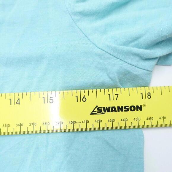 Life is Good T-Shirt Womens Small Aqua Crew Neck Cap Sleeve Pullover Classic Fit - Picture 4 of 6